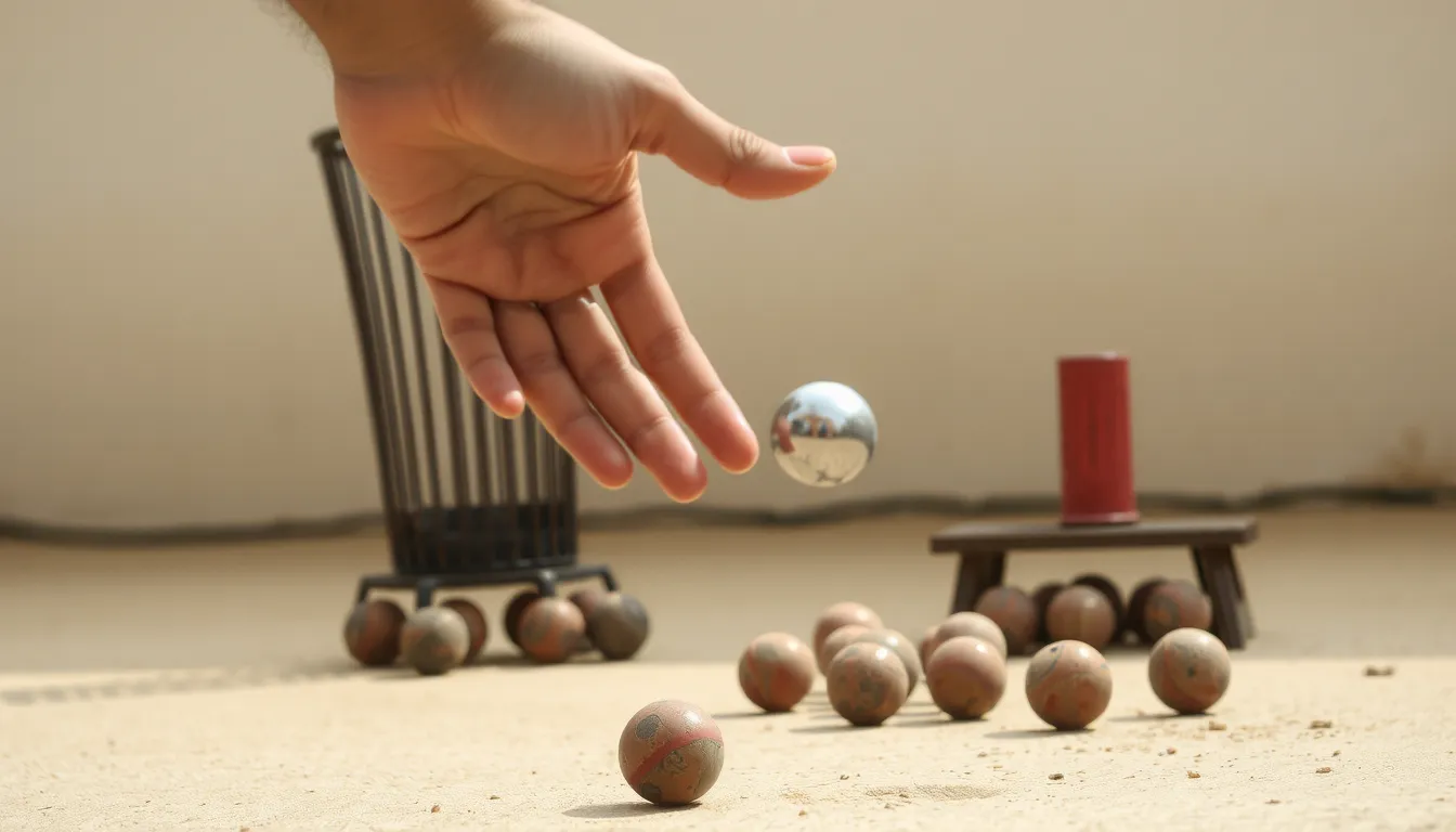 je narrive plus à tirer à la pétanque